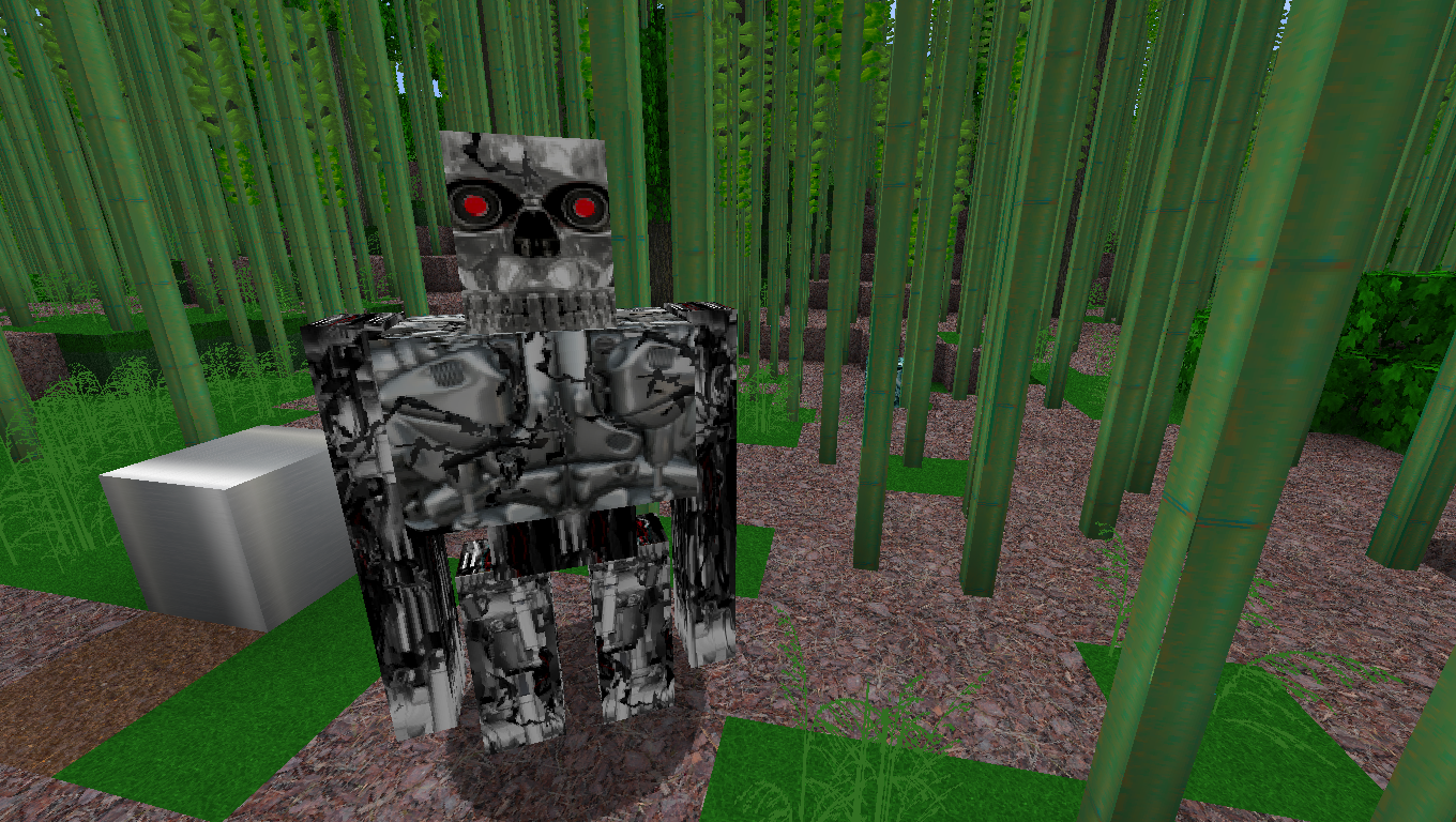 Iron Golem and Bamboo