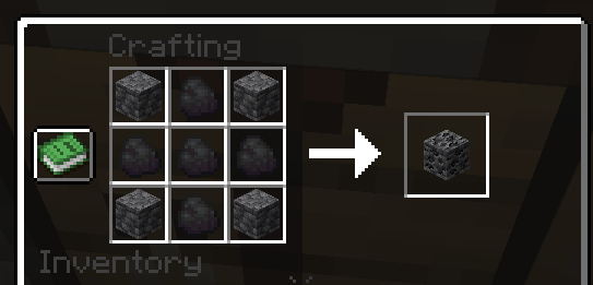 Deepslate Coal Ore Recipe