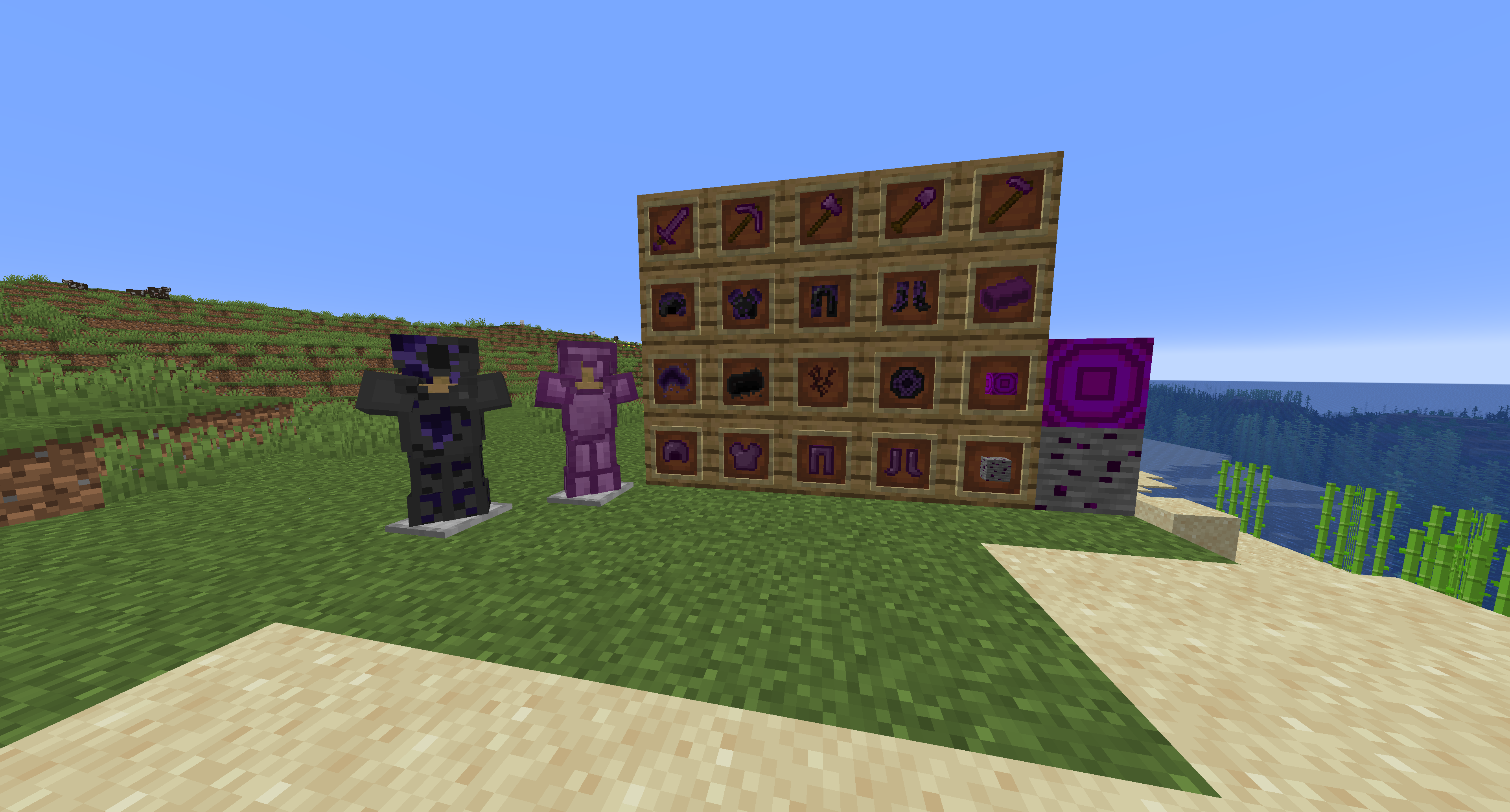 All armor, tools, blocks, weapons.