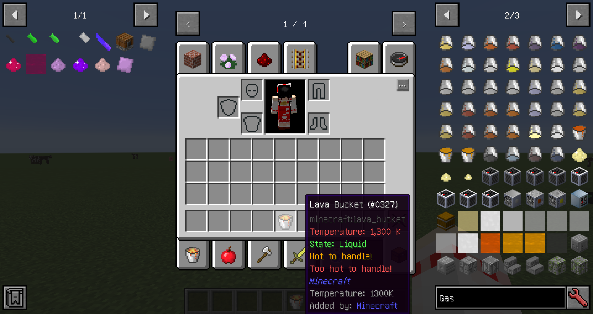 From 1300K, the conventional flame damage and the damage from having 350K fluid are taken together.
I don't know how to fix it, so please refrain from requesting a fix.