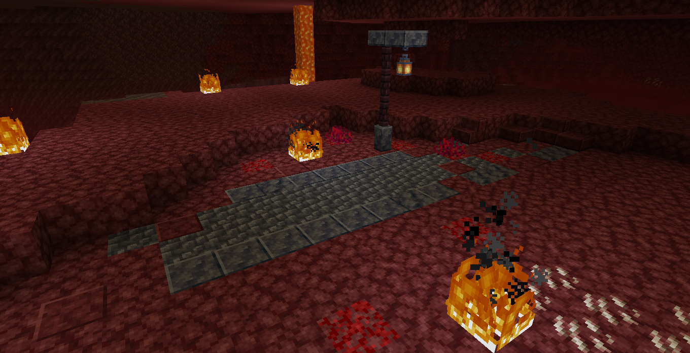 A showcase of some of the nether related blocks!