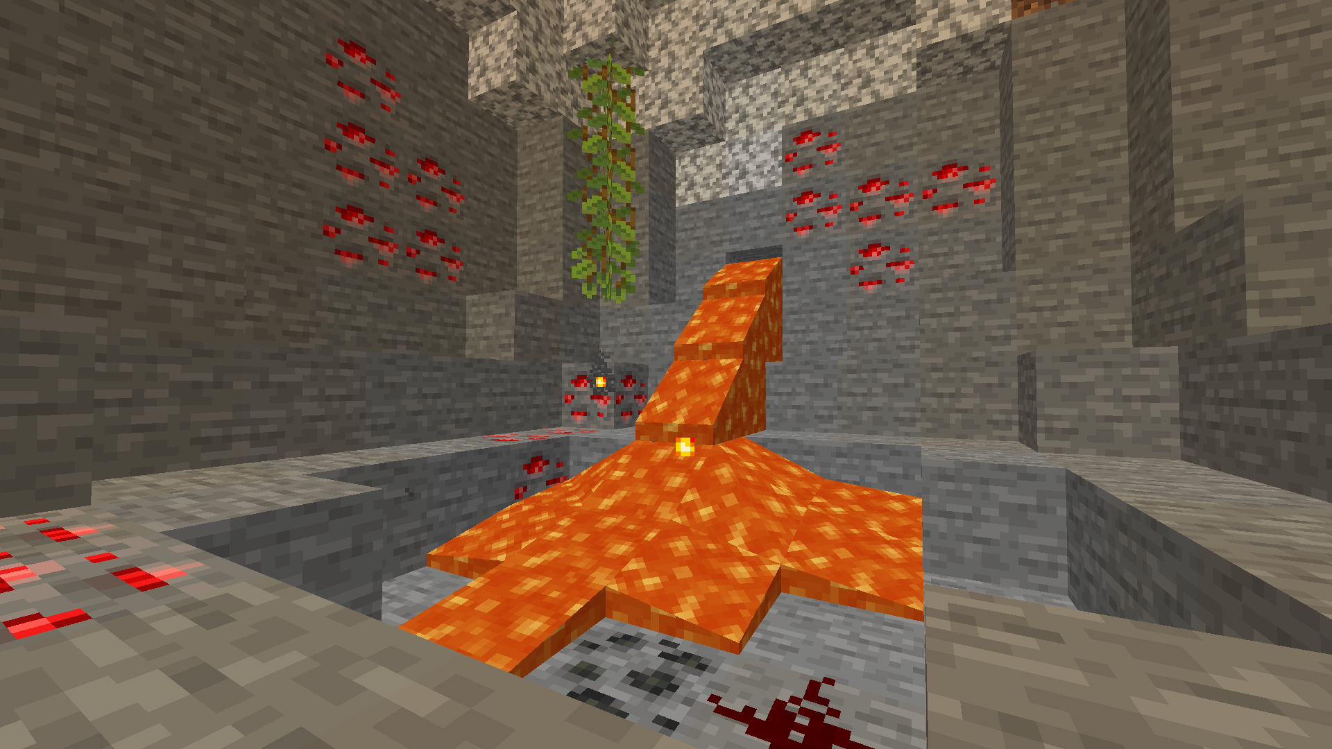 Lava in Redstone geode