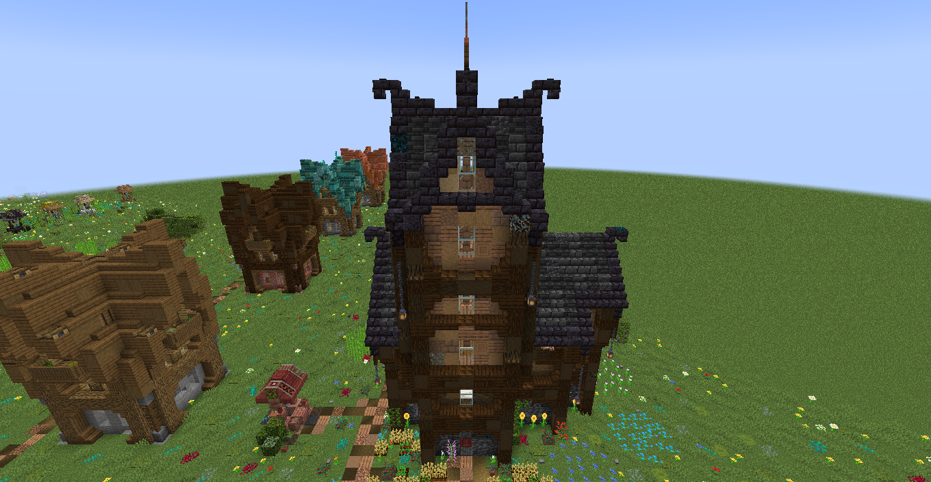 mansion with tower in style 1.19