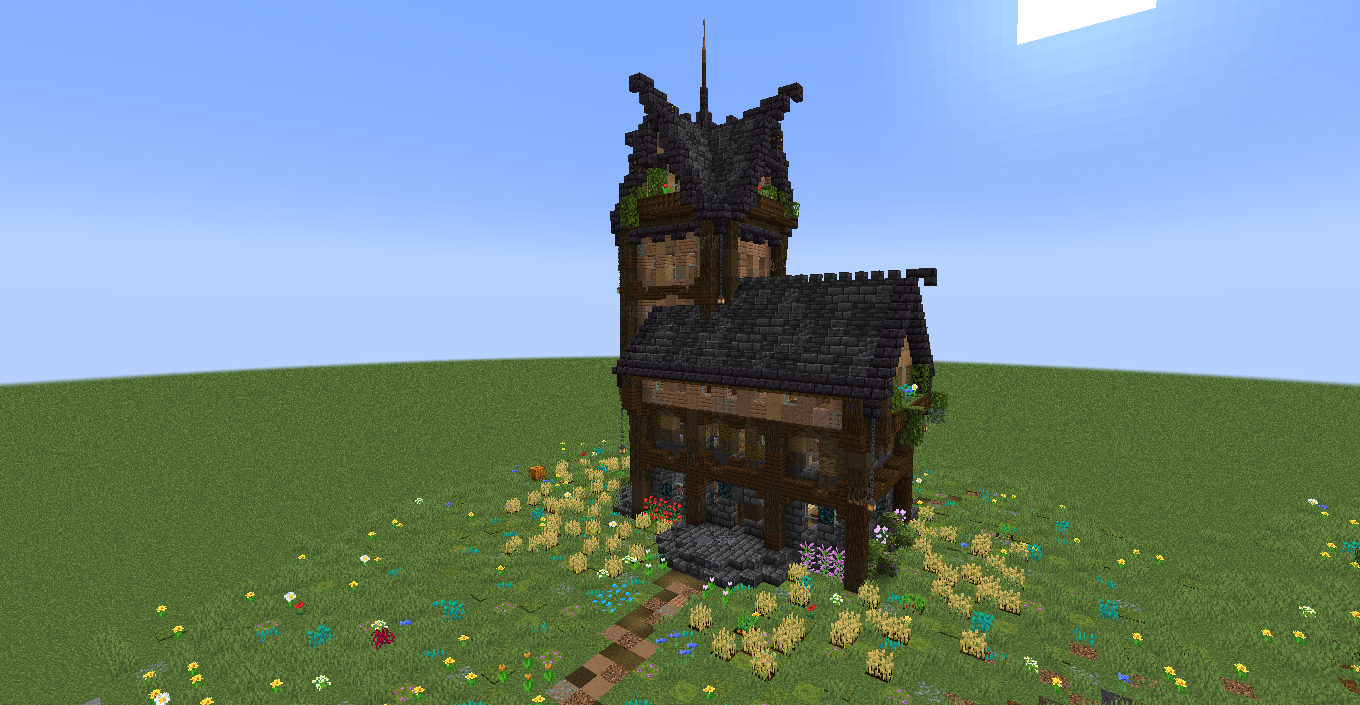 big mansion with tower in style 1.19