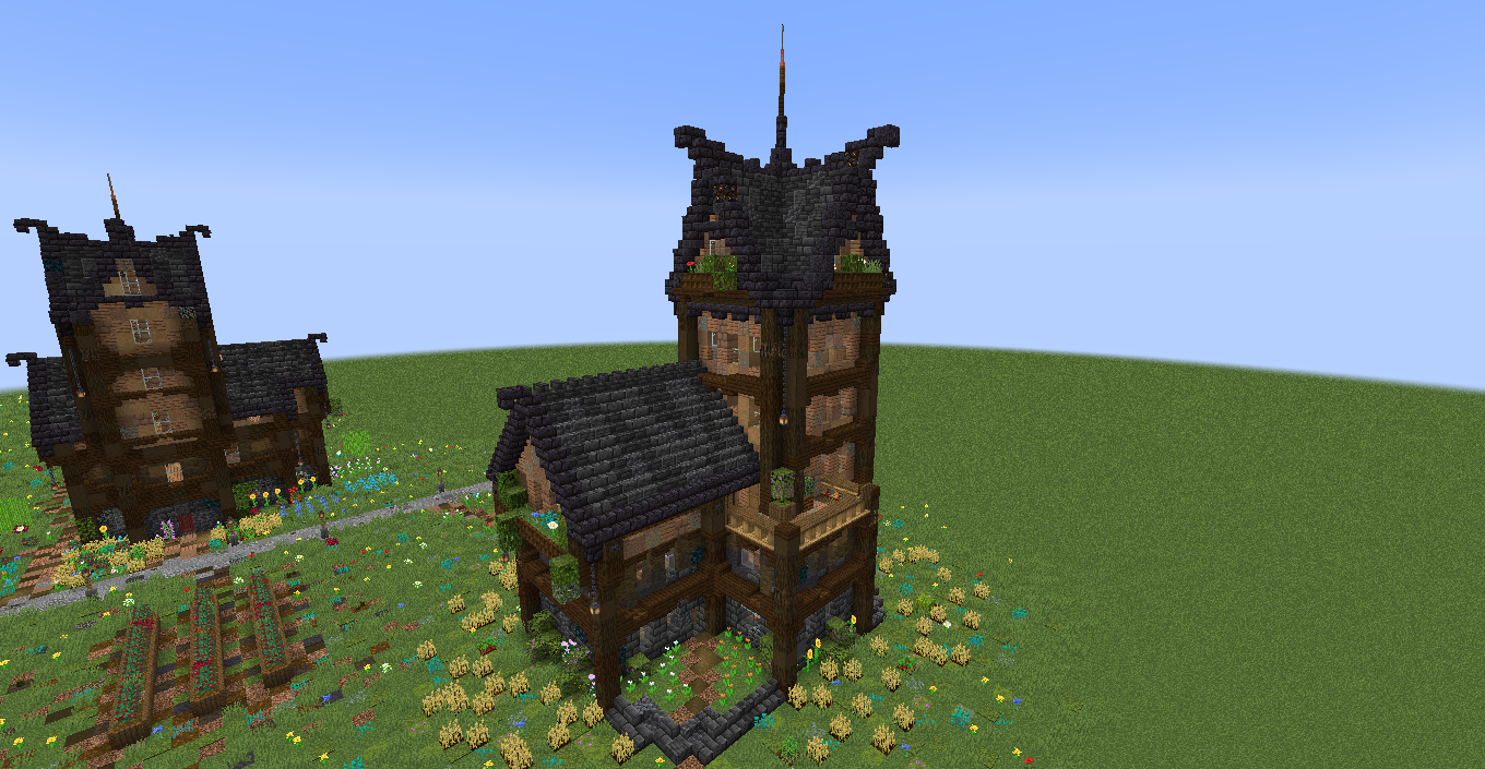 big mansion with tower in style 1.19