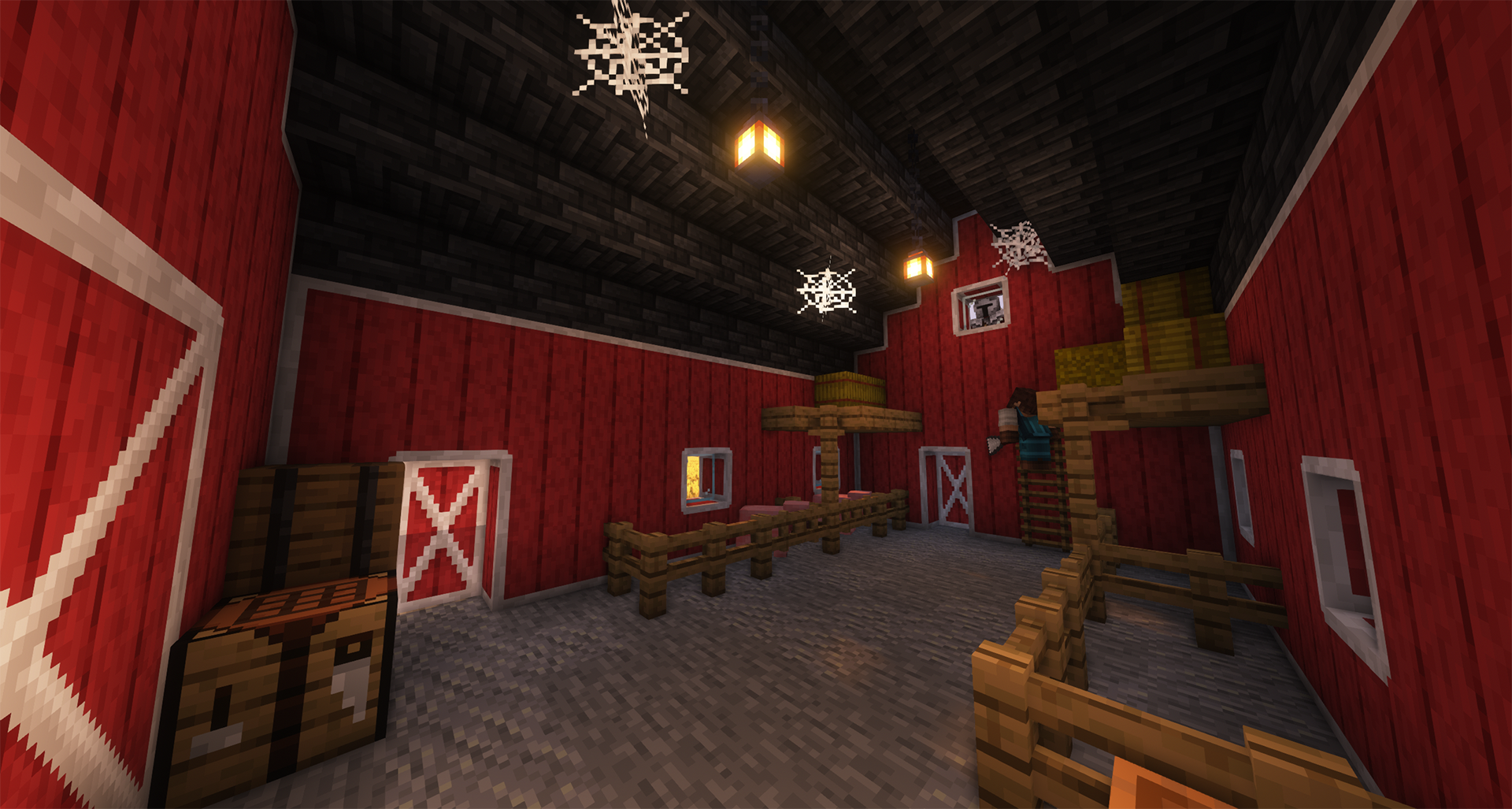 minecraft barn interior