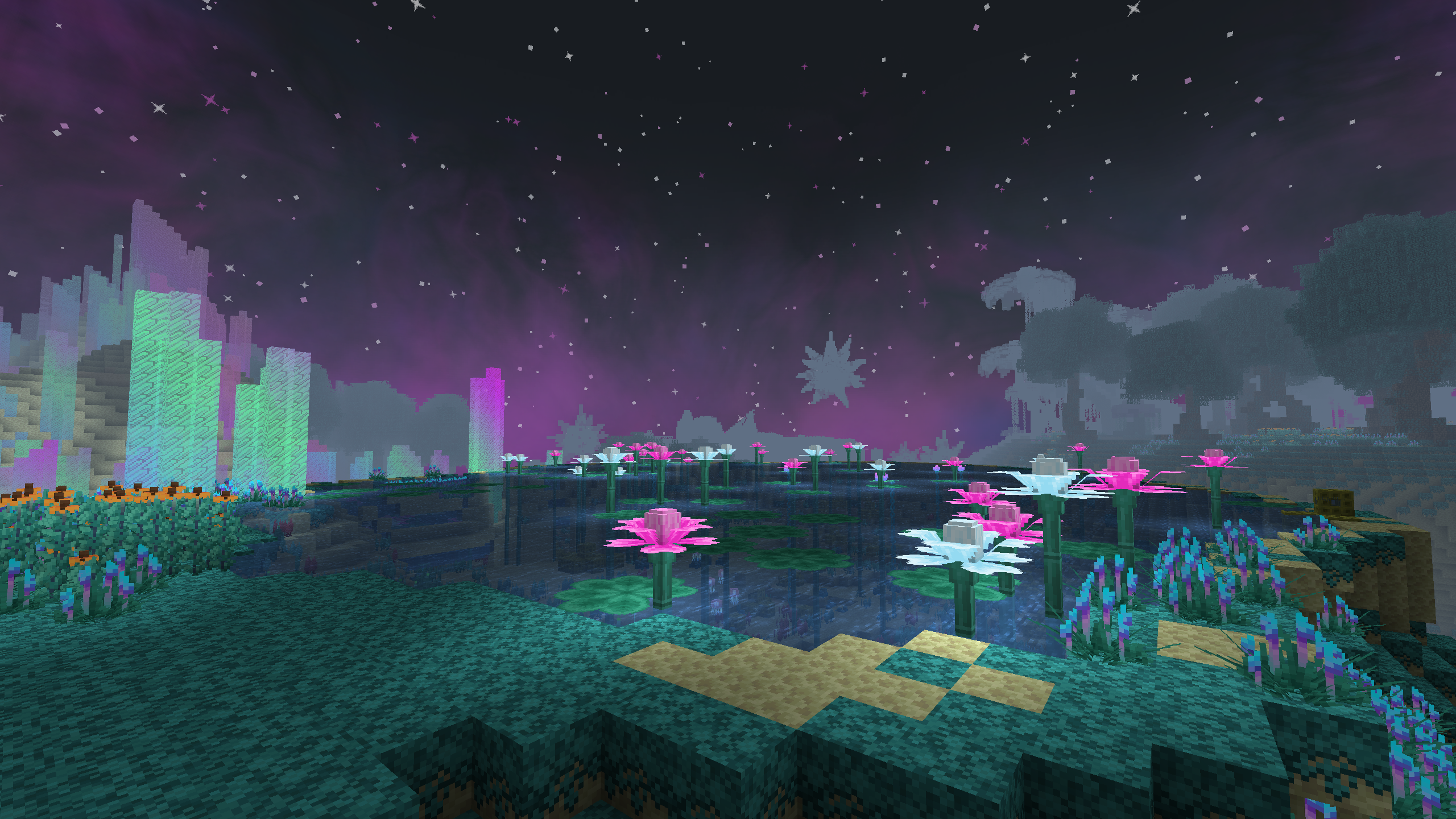 Probably my favourite BetterEnd biome, the megalake & megalake grove!