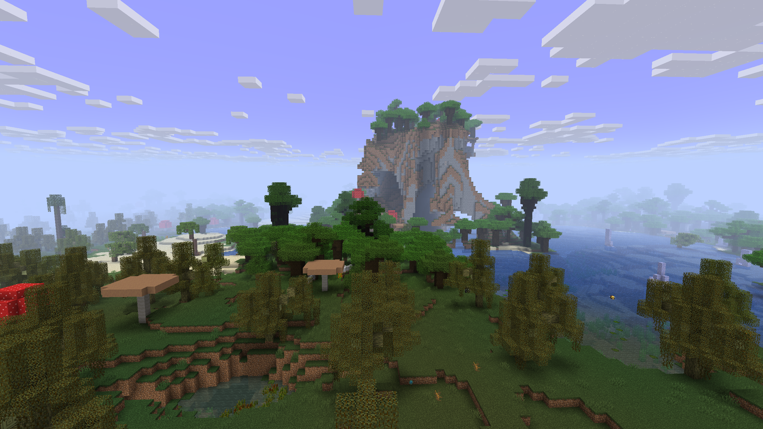 Of course the overworld got some love too. Biomes in desperate need of an upgrade got a makeover, namely swamps, dark forests & beaches.