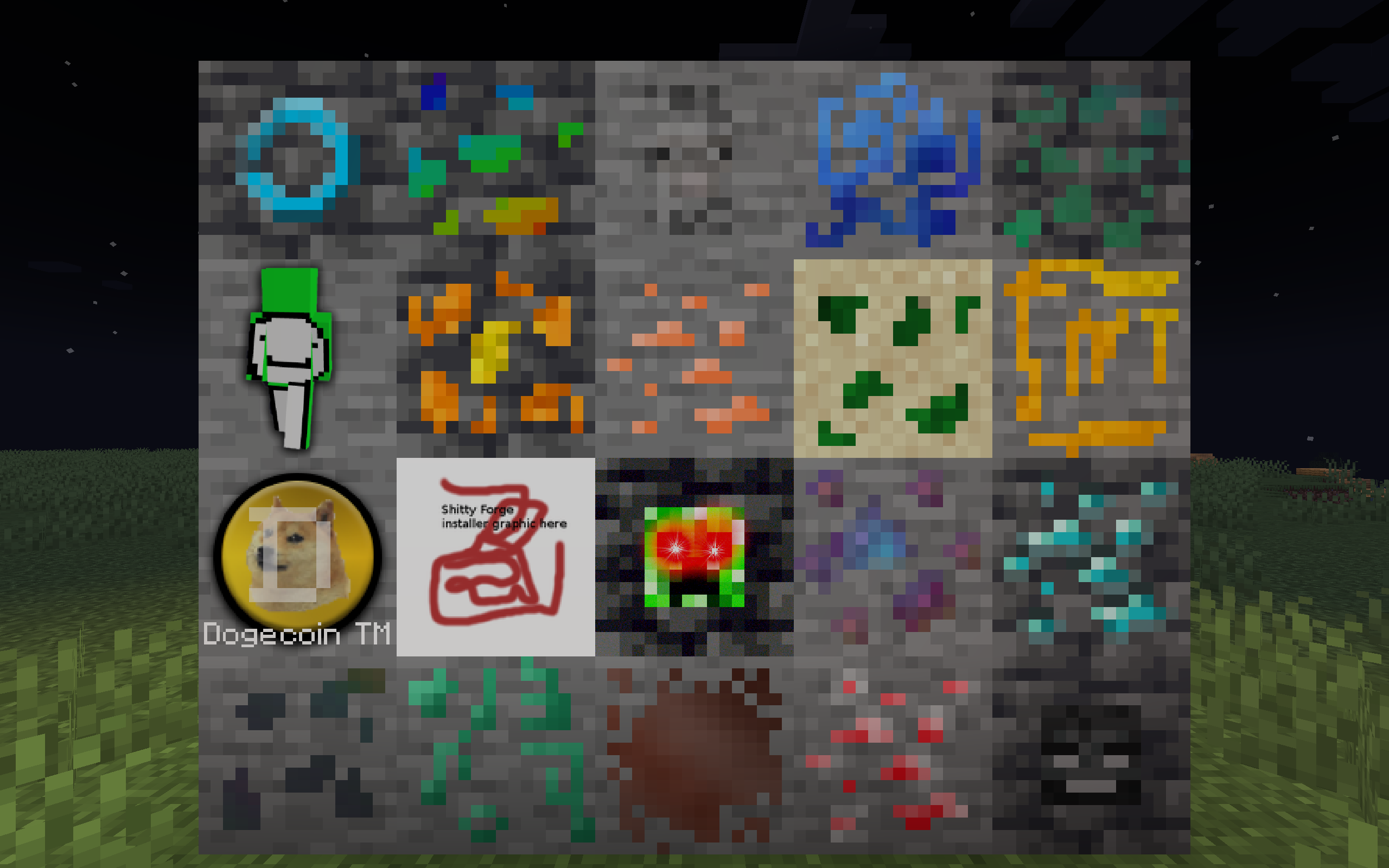Image of all of the ores