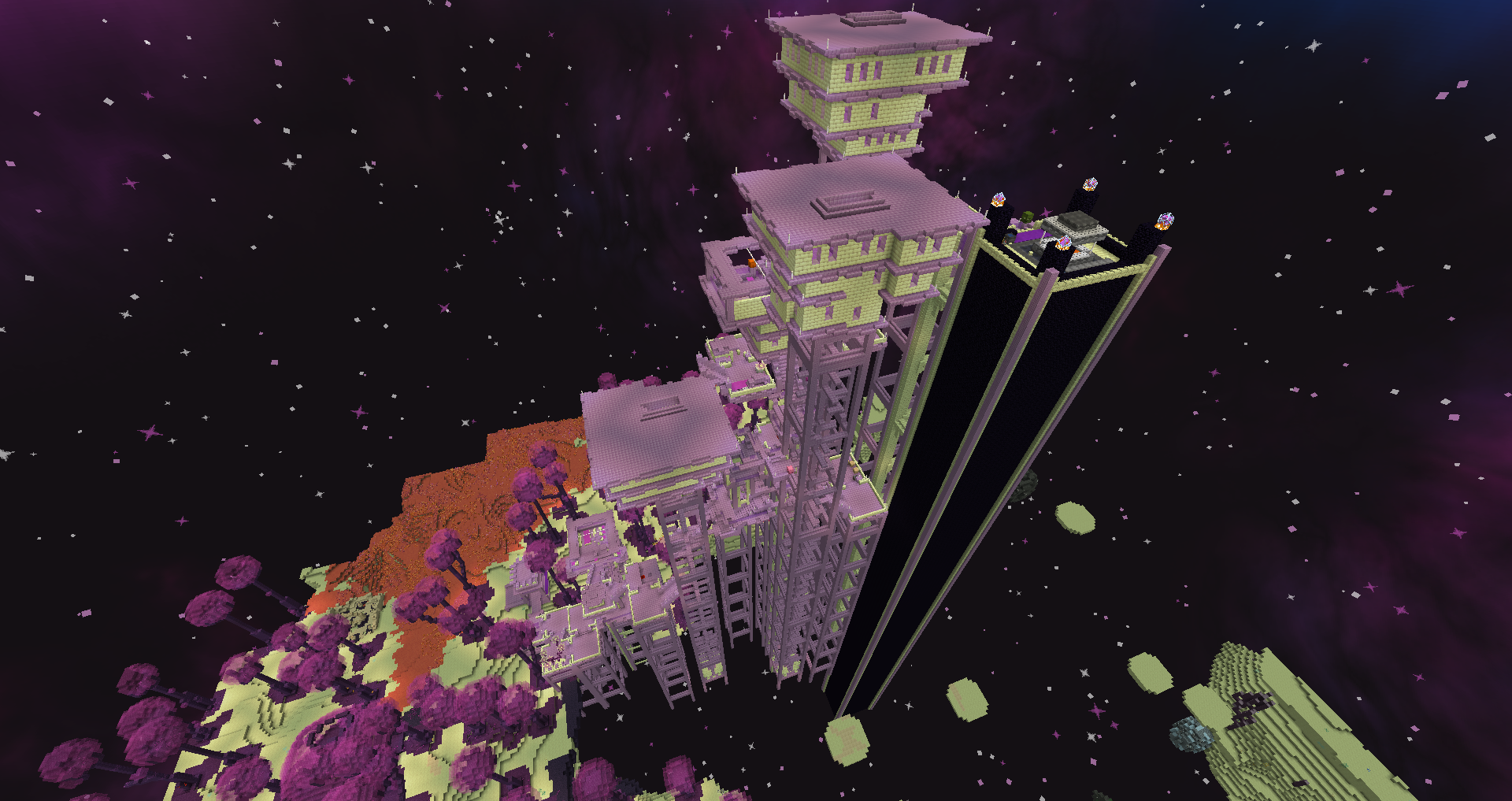 An enormous factory full of treasures, traps, and the grand prize: a shulker spawner!