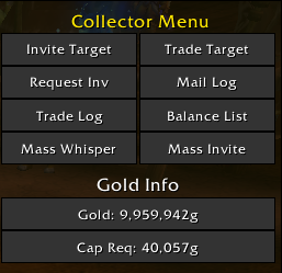 Gold Collector's Menu