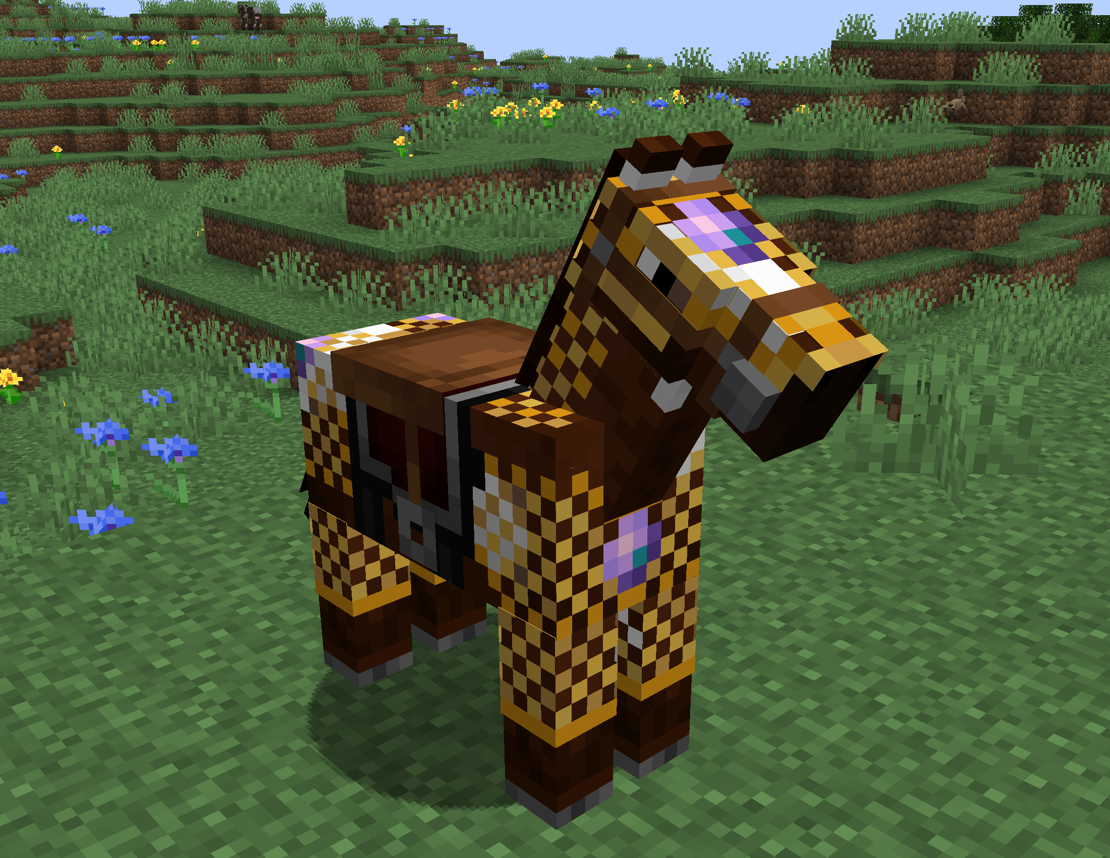 Diamethyst Golden Chainmail Horse Armor