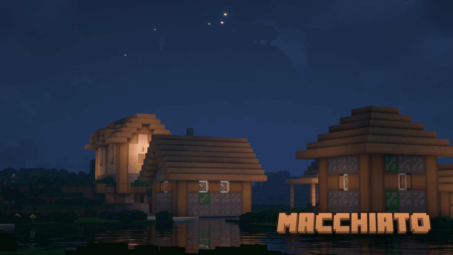 A village at night.