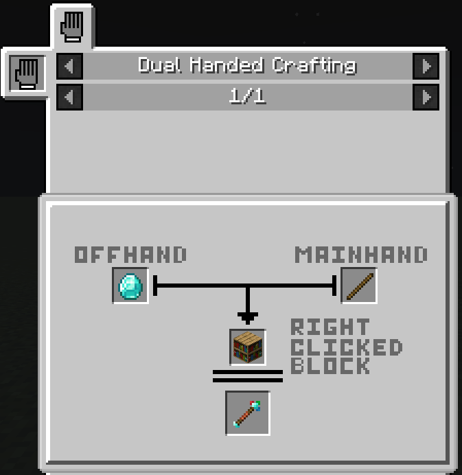 Jei Integration: Dual Handed Crafting