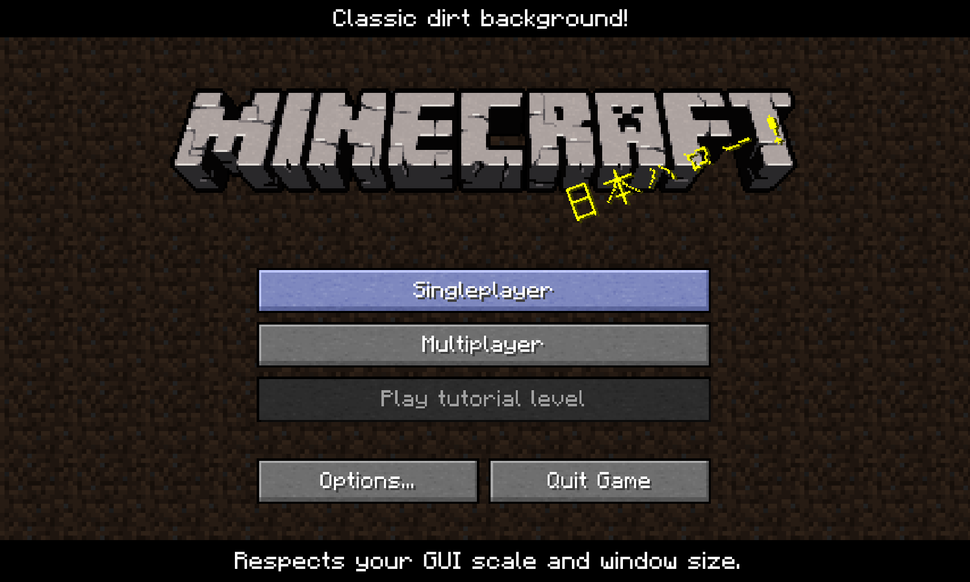 Main menu