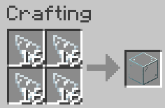 4 Glass Shards to 1 Glass Block