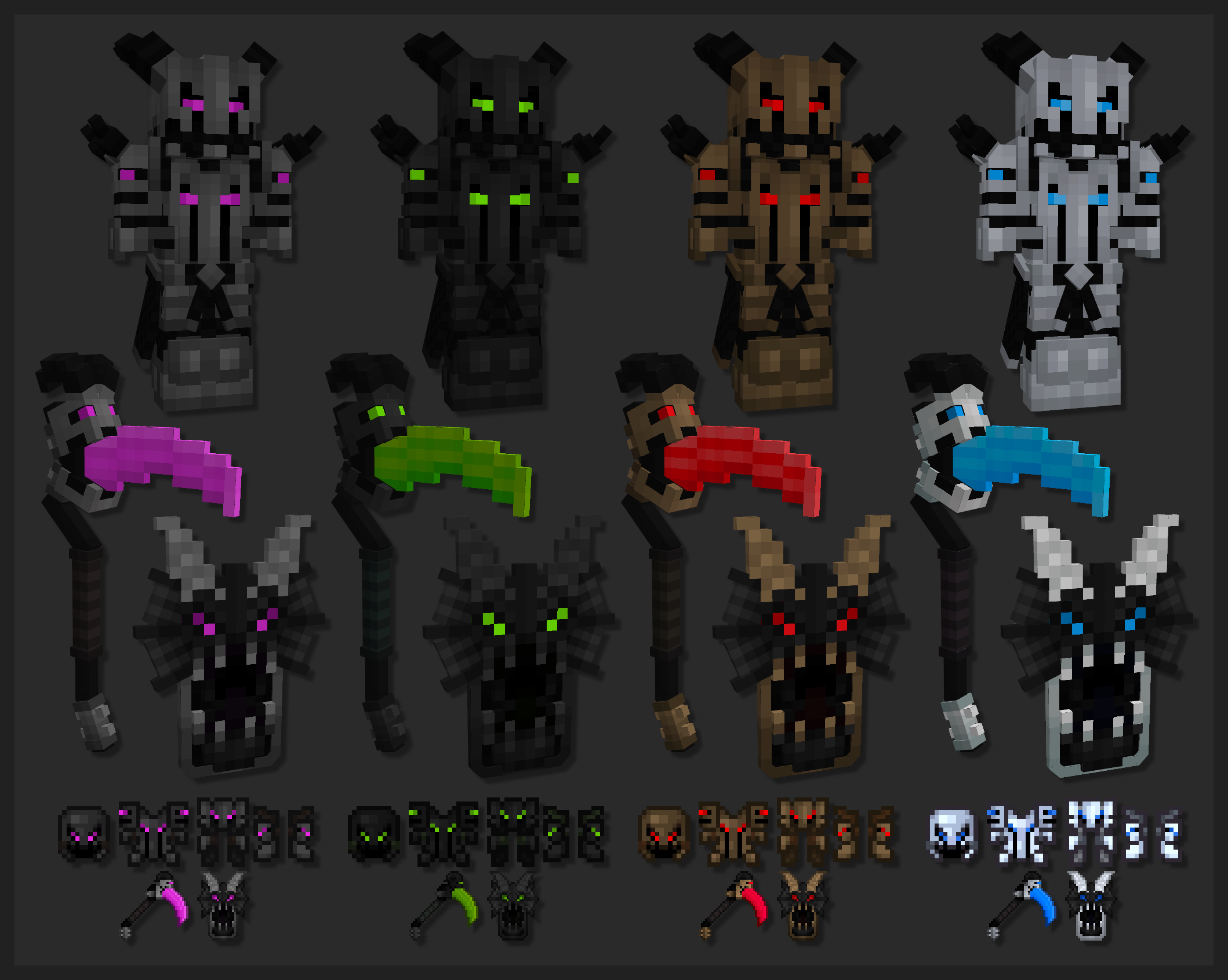 All items and color variations