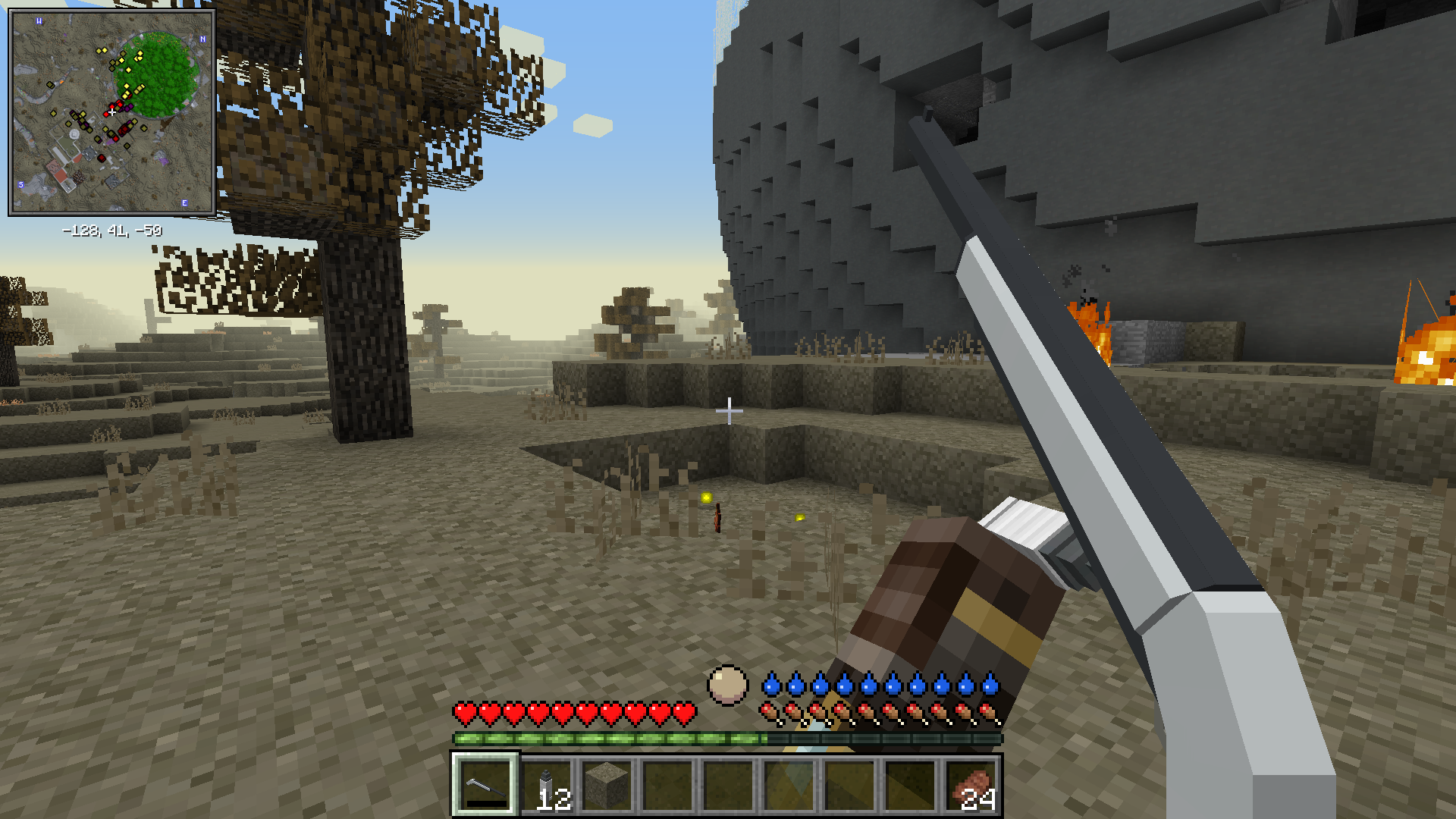 A player running away from the aftermath which he caused in V1.0.GUN