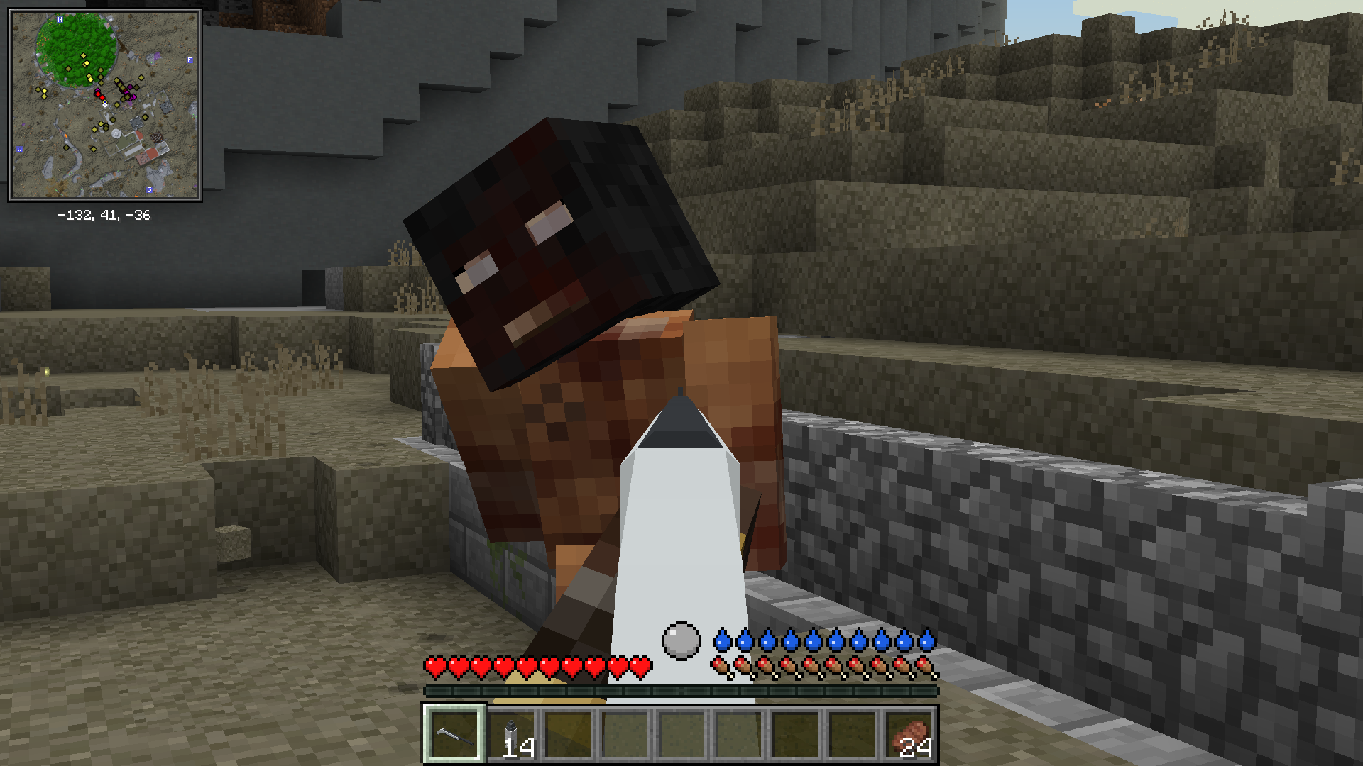 A player getting ready to kill a zombie in V1.0.GUN
