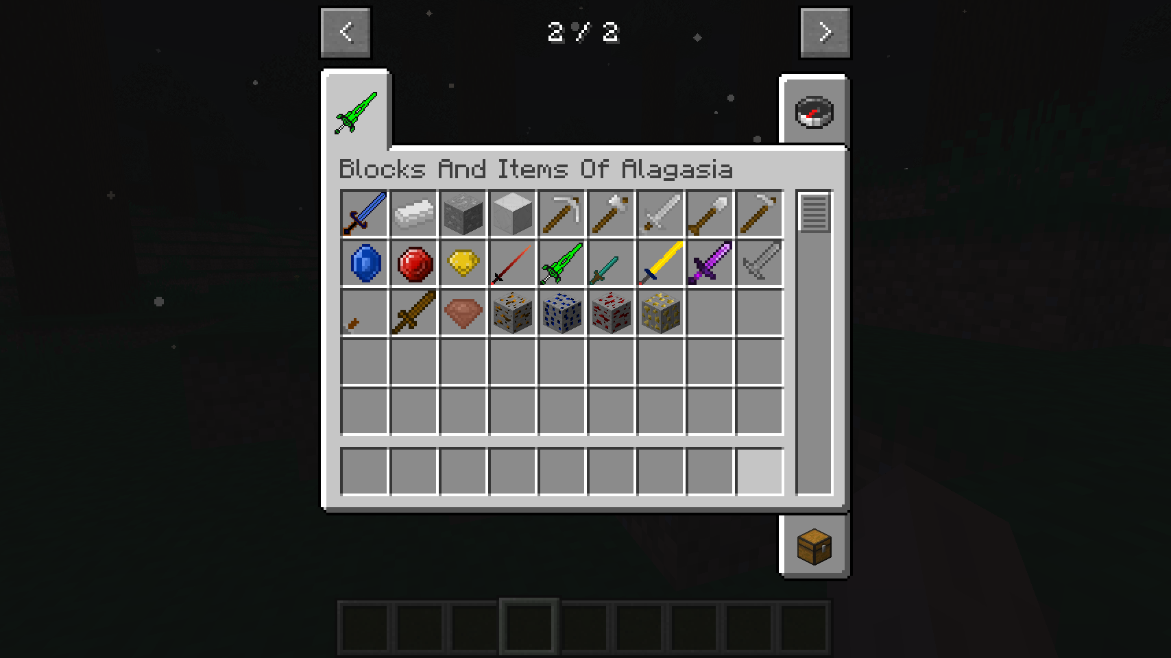 all items and blocks in v 1.0