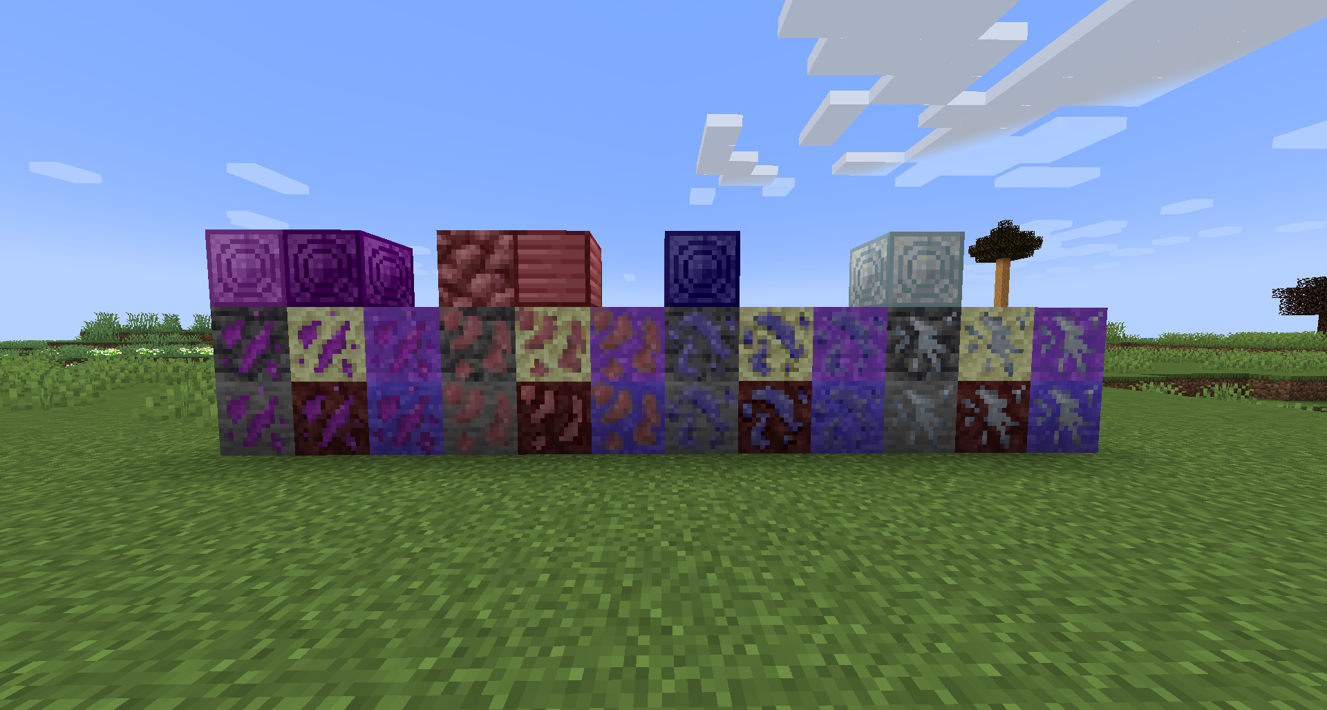 All Ores and Mineral Blocks Placed