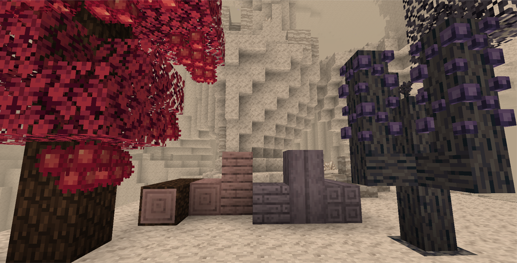 Changed textures include: Rambutan log (top), stripped rambutan log, rambutan planks, stripped jabuticaba log (side) and jabuticaba planks.