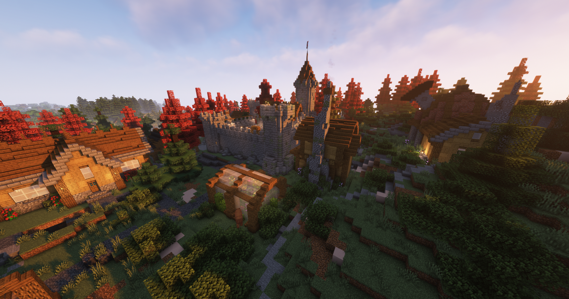 One of the Fortified Villages included in the Terralith Mod