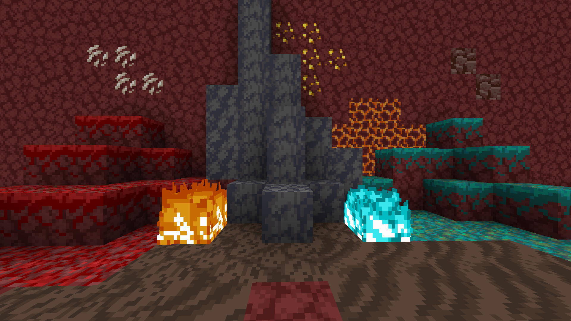 Assorted Nether-based blocks