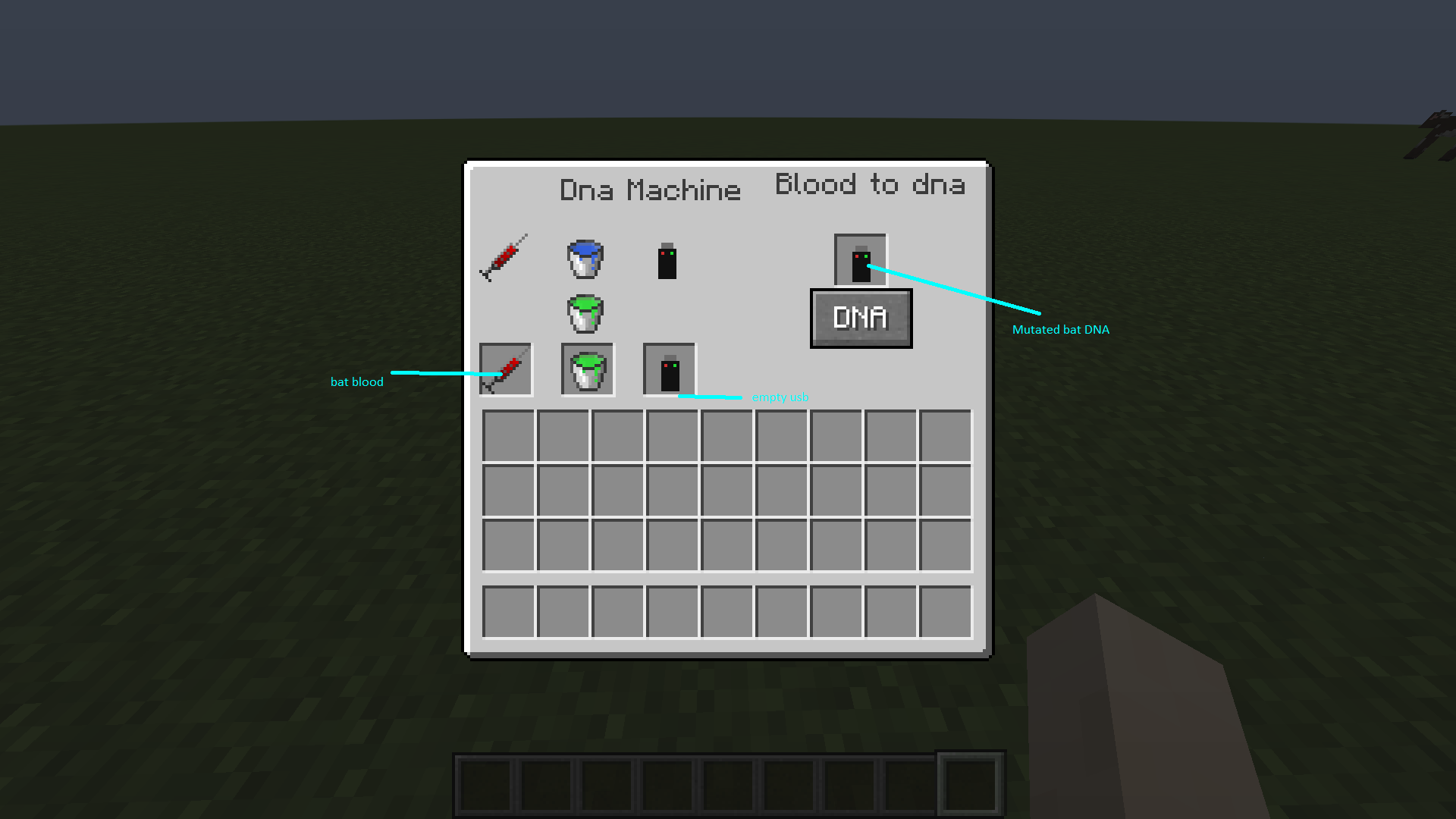 Mutated bat dna recipe