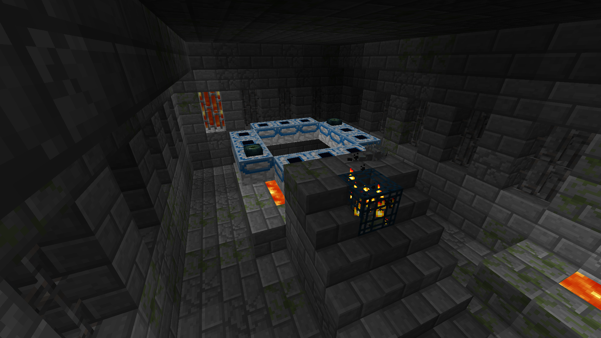 In Beta 1.9 pre-release 3, the portal had a light blue texture and a different texture for both the unlit and lit portal. Because I am unsure how to replicate the textures, I remade the end portal with the old color scheme!
