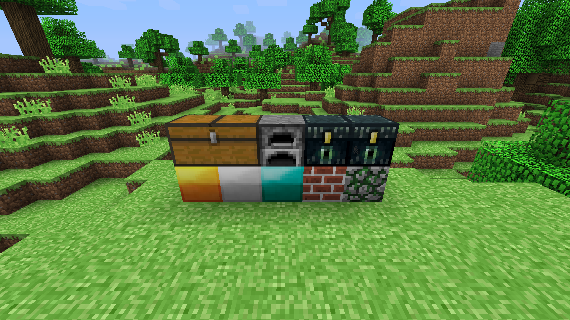 Full block chests, alpha ore blocks, and much more!
