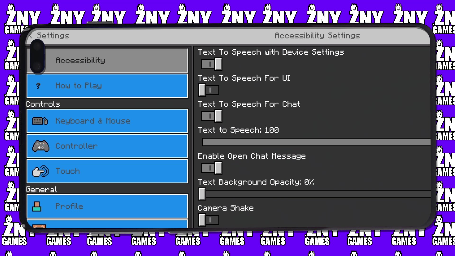 znygames gui texturepack fortnite edition android ios - settings