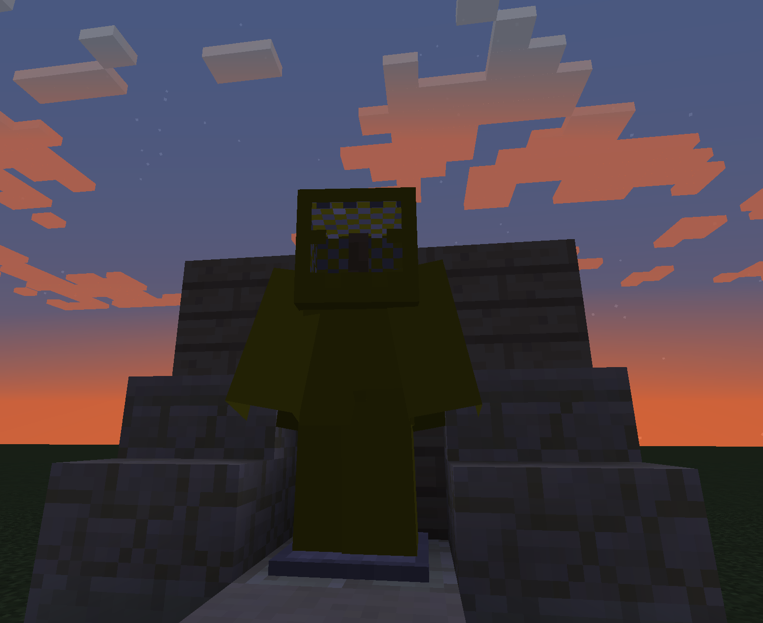 A textured hazmat suit on the server