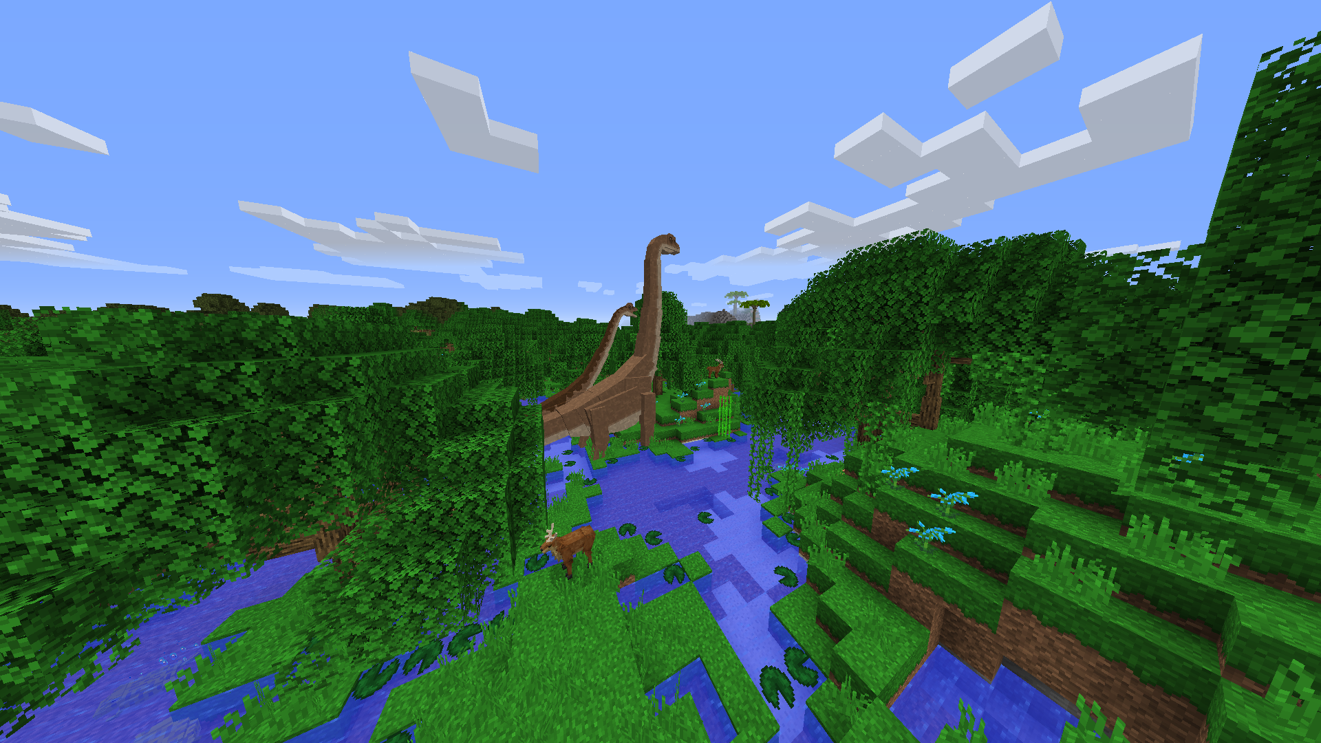just some nature and dinosaurs looking beautiful