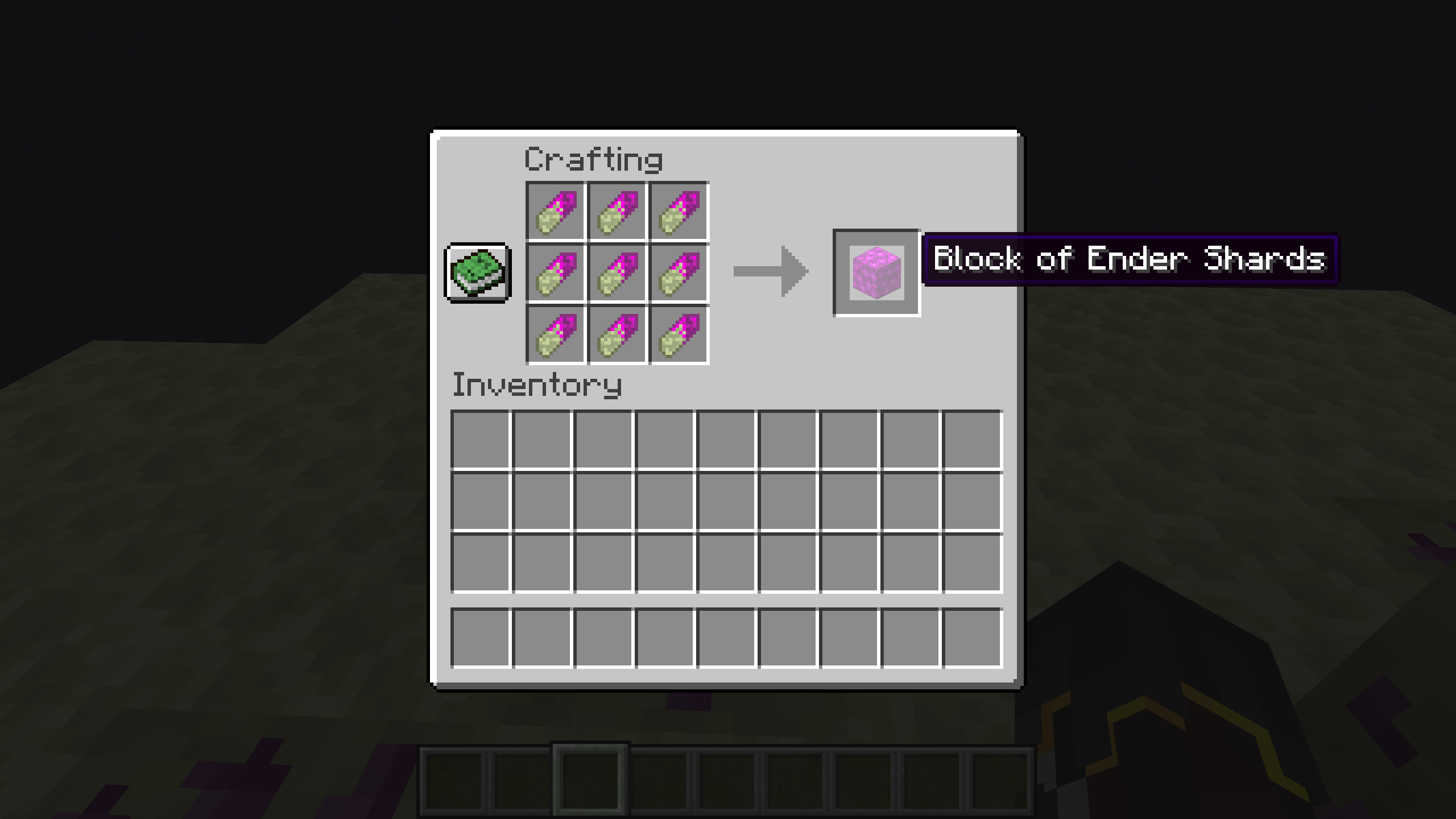 Block of Ender Shards Crafting Recipe