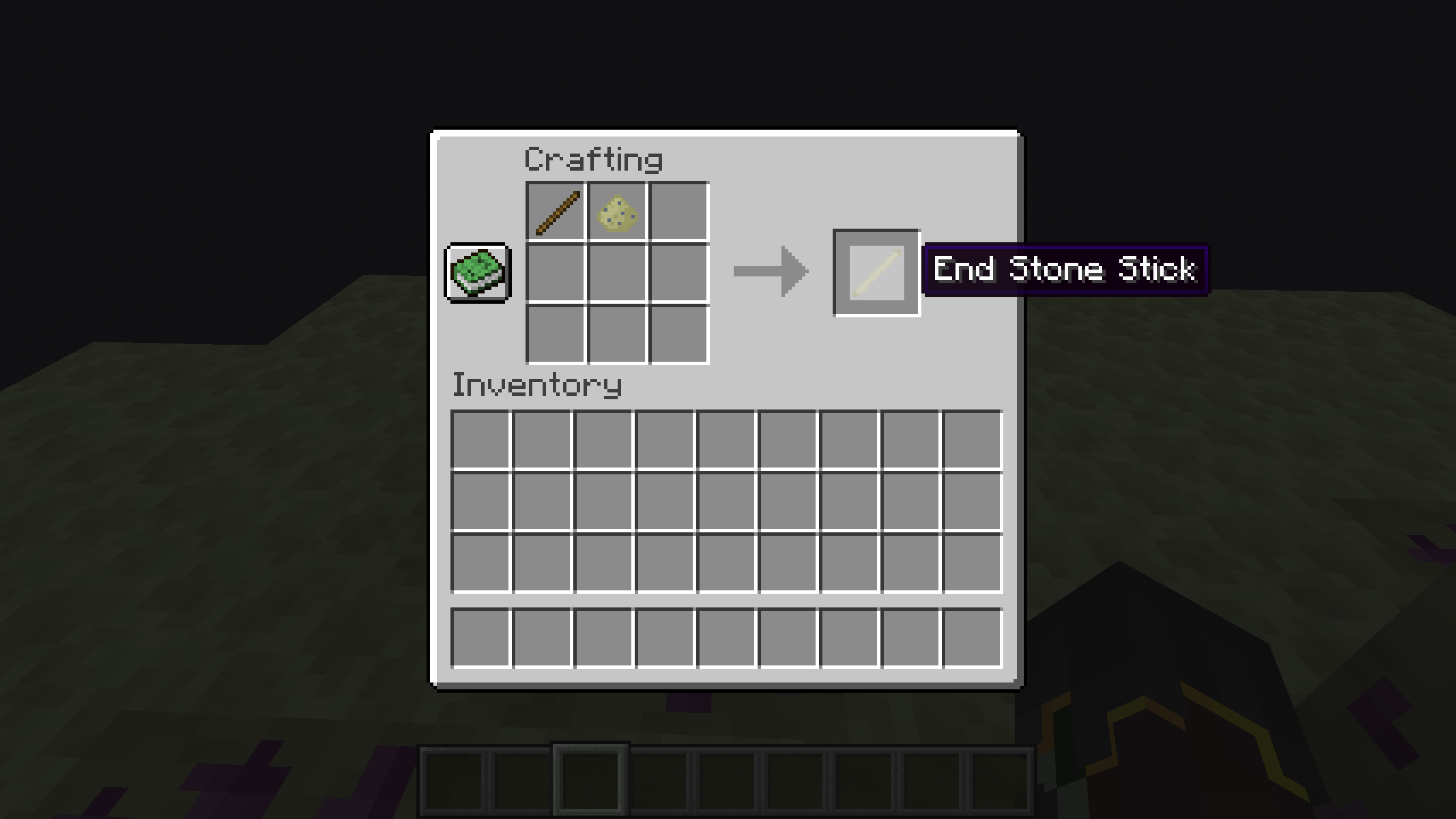 End Stone Stick Crafting Recipe