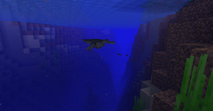 Baryonyx swimming underwater