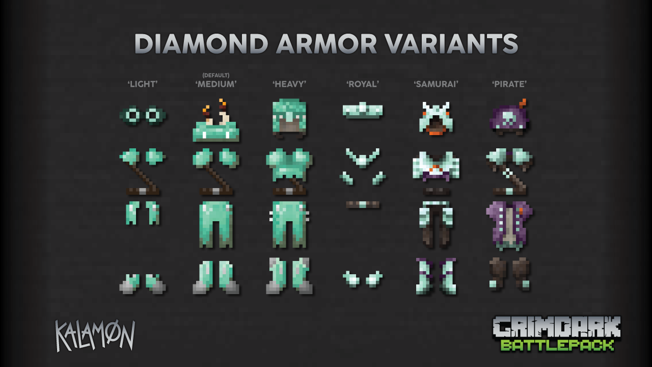 Kal&#039;s Grimdark Armor [1.16 - 1.19+] Minecraft Texture Pack