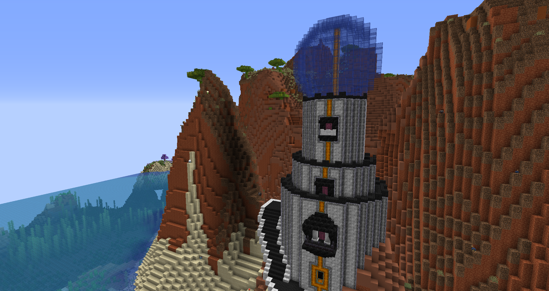 A lonely tower near the coast, unknown machinery within