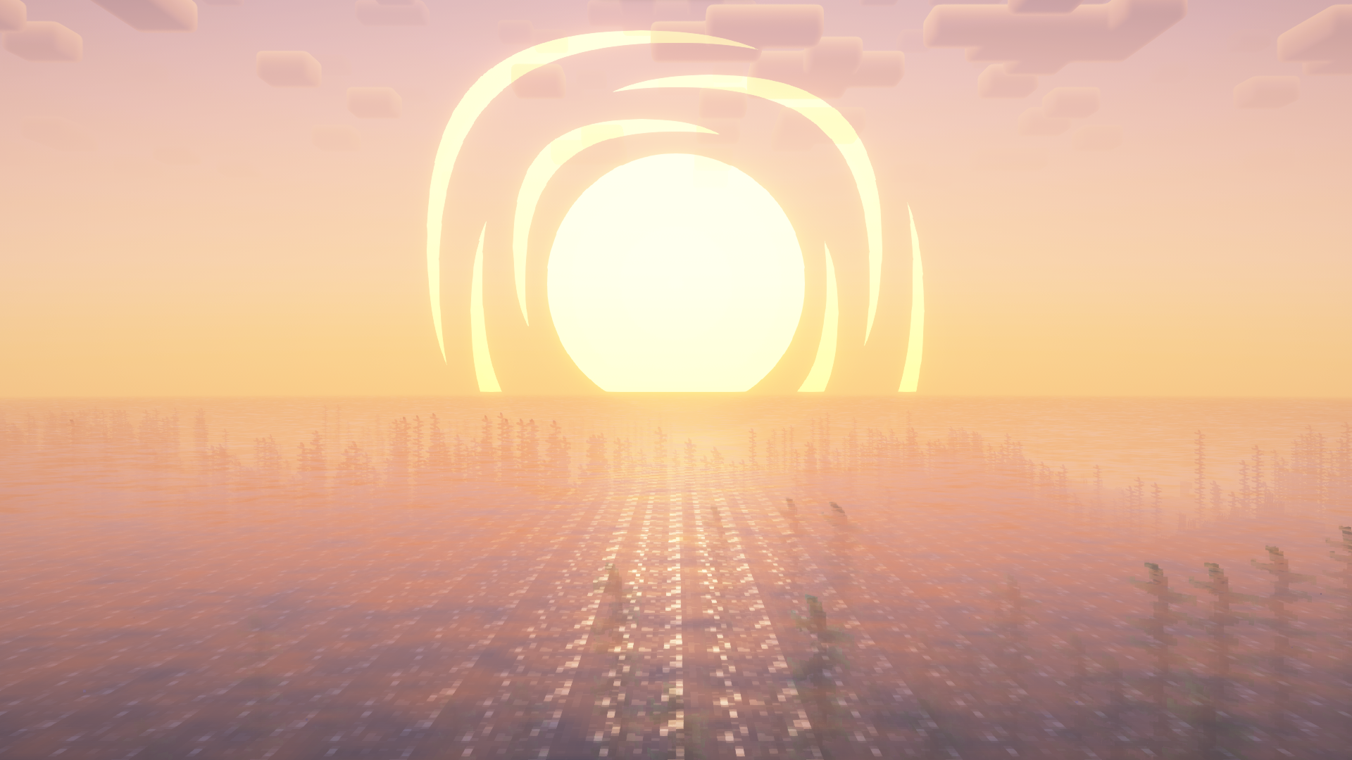 Sun on horizon