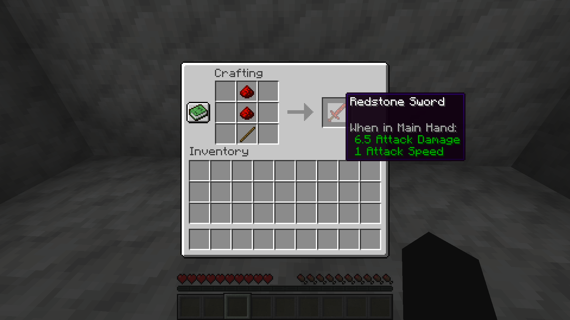 Recipe for Redstone sword