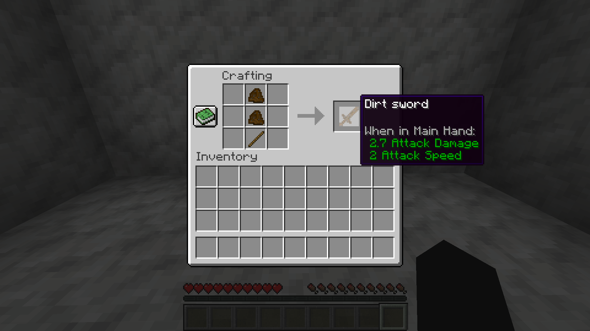 Recipe for Dirt sword