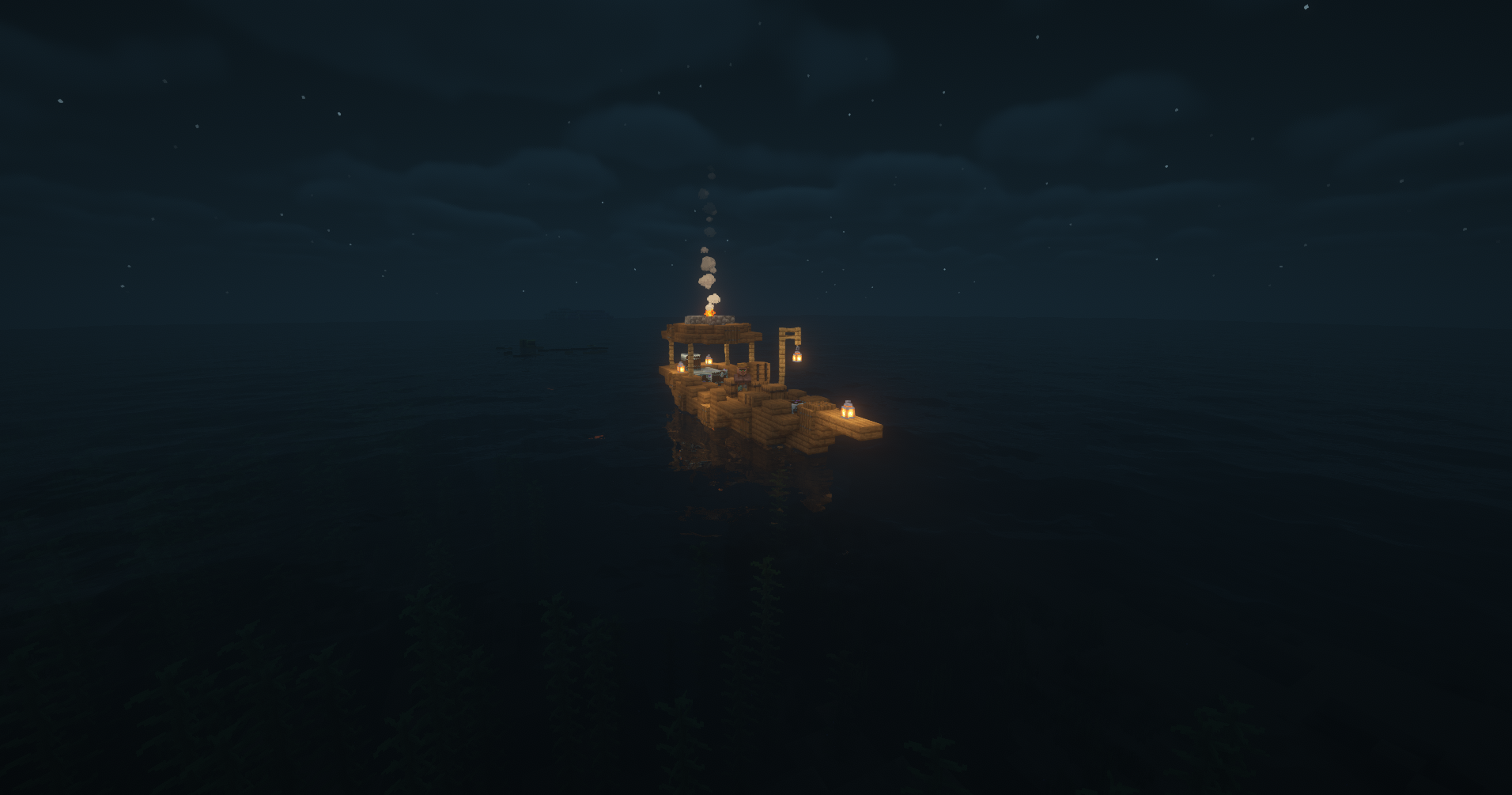 Villager on a boat