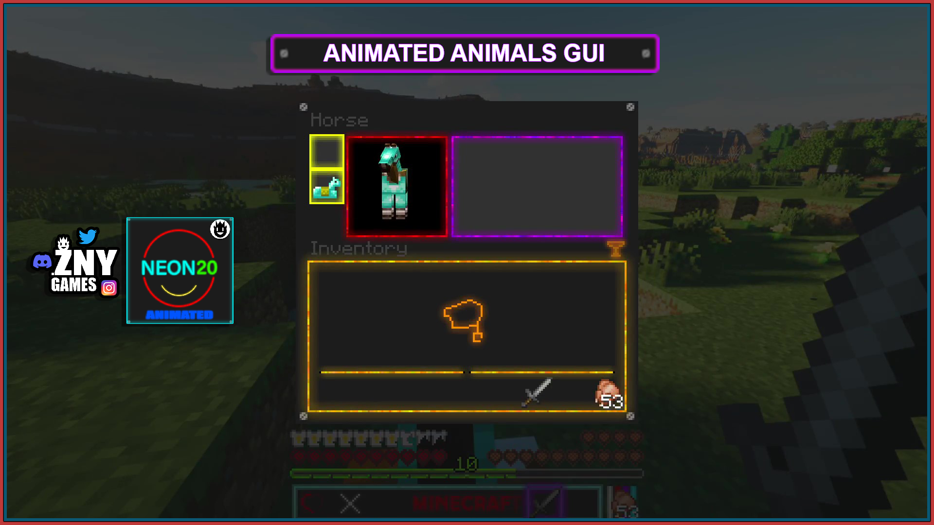 znygames gui texturepack neon20 animated for optifine - animals