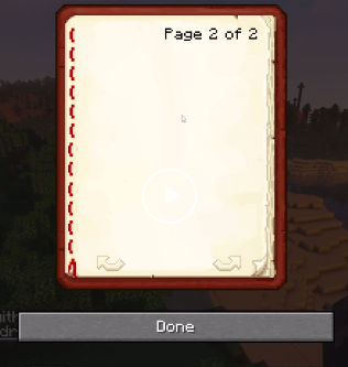 The book GUI in game