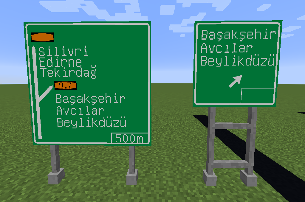 New signs in the v1.1 BETA release