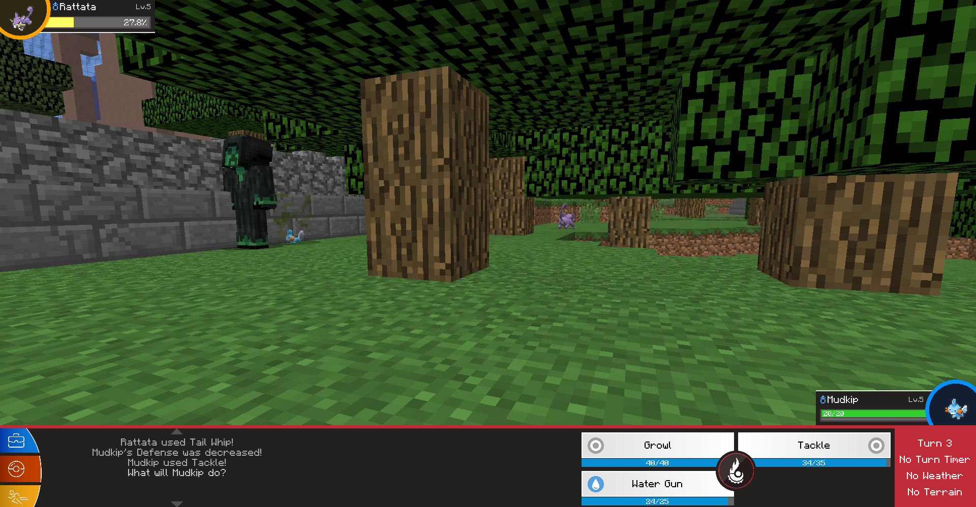 Combat Screen for Pokemon