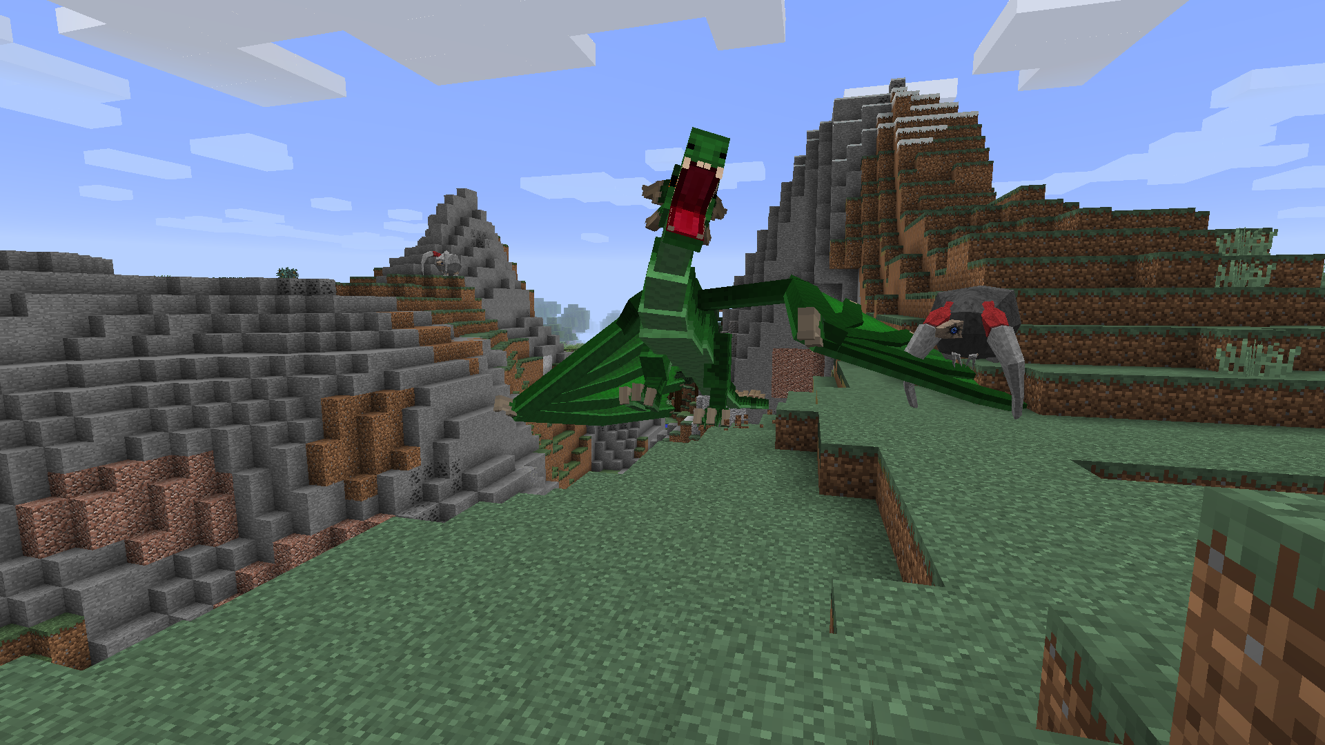 A Tamed Green Dragon enjoying a meal