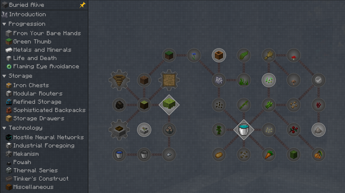 There's quests to guide you through progression, and to introduce you to new mods.