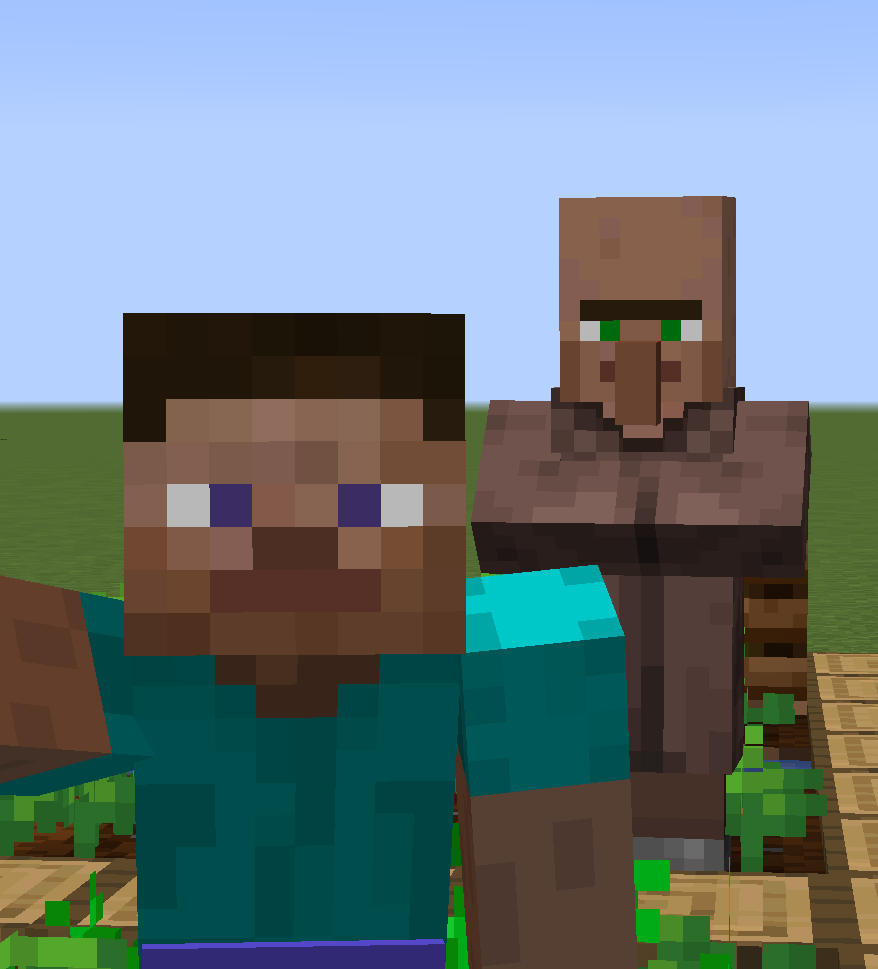 Handheld Selfie with villager